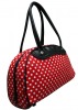 White Polka dots Red Rockabilly bowling Bag