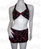 Rockabilly Cherry Skirt-a-like Bikini