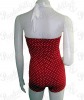 Red polka dots vintage swimwear