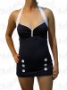 Navy Blue Vintage Swimsuit