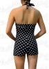 Black Pin Up Swimsuit with Polka Dots