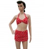 Halter Style Polka Dot Red Bikini