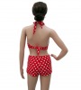 Halter Style Polka Dot Red Bikini