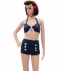 Polka Dots Navy Blue Vintage Rockabilly Bikini