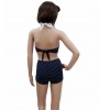 Polka Dots Navy Blue Vintage Rockabilly Bikini