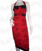 Red Rockabilly Dress with Tattoo Print & a Bow