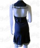 Navy Blue Rockabilly Sailor Dress with stripes & bow