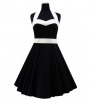 Heart Shape Black & White Rockabilly swing dress