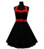 Heart Shape Black & Red Rockabilly swing dress