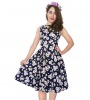 Pink & Navy Floral Summer Dress