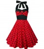 Red Dress with Black Polka Dots pinup dress