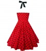 Red Dress with Black Polka Dots pinup dress