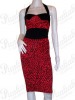 Red Rockabilly Leopard Dress