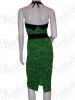 Green Rockabilly Leopard Dress