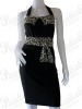Black Rockabilly Leopard Dress