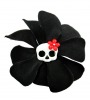 Black Rose & Skull Hair Pin