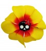Yellow and Red Rose & Skull Hair Pin