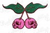 Pink Cherry Skulls Punk Patch