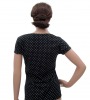 1950s Vintage Style Black Top with Polka dots