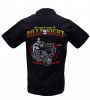 Rockabilly inspired collared work shirt hot rods