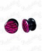 Pink Zebra Design Acrylic Plug