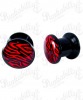 Red Zebra Design Acrylic Plug