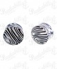 Black And White Acrylic Zebra Plug