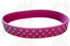Polka Dots Pink Rubber Bracelet