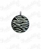Stainless Steel White Zebra Pendant
