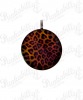 Acrylic Leopard Design Stainless Steel Pendant