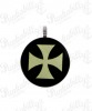 White Iron Cross Stainless steel Pendant